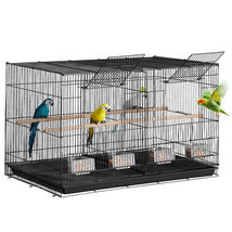 VEVOR 30" Stackable Divided Flight Cage Travel Handle Perches Small Parrots - $52.99