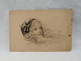 The Ullman MFG Co N Y Little Girl Sketch Postcard 6&quot; X 4&quot; - $19.80
