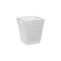 ARPAN Waste Paper Bin White Resin Plastic Strong Square Basket Storage I... - $45.00