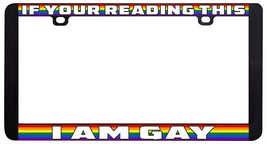 If Your Lettura Questo I Am A Gay Lesbica Lgbtq Arcobaleno Targa Piastra Telaio - £5.72 GBP