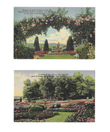 Hershey PA 2 Different Linen Postcards Rose Garden Tree Grove Rebecca St... - £7.10 GBP