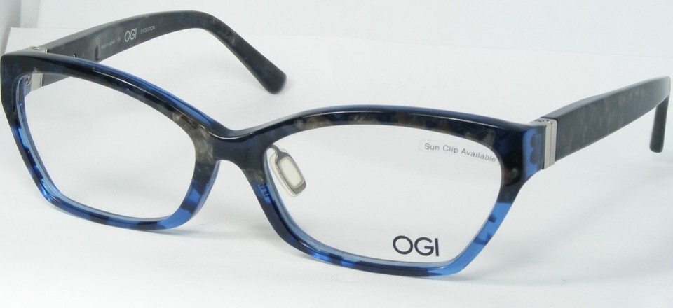 OGI EVOLUTION 6001 1279 BLUE GREY MARBLE DEMI EYEGLASSES FRAME 54-15-140... - $114.65