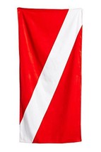 Diver Flag Velour Beach Towel - $26.63