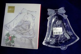 Mikasa Season's Holly Bell Clear Glass Candy Dish 7" Christmas Holiday WY521/513 - $9.56