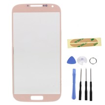 Pink Glass Screen replacement part &amp; Protector for Samsung Galaxy s4 GT-19500 - £15.97 GBP