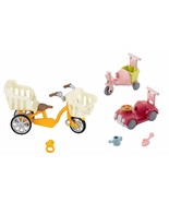 Two Sylvanian Families Wheeled Sets - Car and Trike Set and Three Seater... - £17.85 GBP