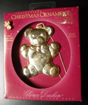 Gloria Duchin Christmas Ornament 1994 Teddy Bear Bowtied Angel Pin Origi... - $7.99