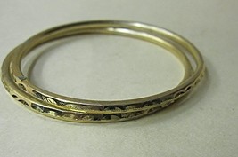 Bracelet # 102 Gold Tone Bangles  - £3.19 GBP