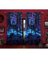 Shadow Dragon Curtains, Gamer Window Drapes, Sheer and Blackout, Single ... - £130.70 GBP