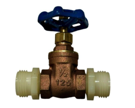 Watts WGV 1/2&quot; Inch Brass Foreign Gate Valve with Added Threaded 1/2&quot; Co... - £4.56 GBP