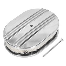 Oval Air Filter Great Filtration 12in Aluminum Alloy Air Cleaner for 5 1/8in Car - £330.99 GBP