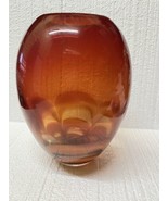 Waterford Crystal EVOLUTION Red Art Glass 11” Vase W/ Ginger, Clear Drap... - $134.28 CAD