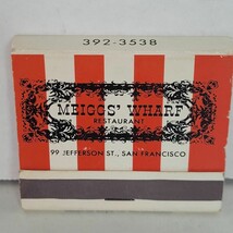 Vintage Matchbook Meiggs&#39; Wharf San Francisco Ca Cigarette Matches Unstruck - $8.37