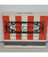Vintage Matchbook Meiggs&#39; Wharf San Francisco Ca Cigarette Matches Unstruck - $11.39 CAD