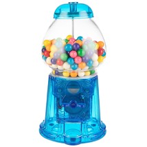 11-Inch Translucent Gumball Machine - Coin-Operated Candy Dispenser, Blue - £29.06 GBP