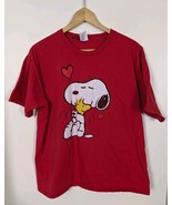 Snoopy And Woodstock XL Red T-shirt Tee Shirt Heart (#12) - £10.06 GBP