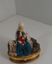 Trinity broadcasting network Jesus and Mary trinket box china vg - $5.94