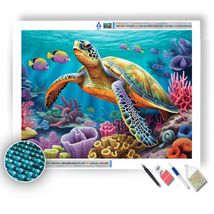 Turtle&#39;s Serene Journey - Diamond Painting Kit - £15.90 GBP+