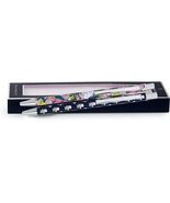 Vera Bradley Metal Pen and Pencil Set, Black Ink Ballpoint Pen Bloom Boom - $35.48 CAD