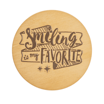 Origami Owl Large Plate (new) ELF - GOLD &quot;SMILING IS MY FAVORITE&quot; - £12.98 GBP