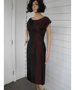 60s Red Cocktail Dress Evening Party 1960s Vintage New Years S XS - $58.00
