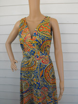 Hippie Print Dress Summer Sleeveless Maxi Vintage 70s 1970s Mr B S M - £46.75 GBP