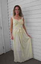 50s Artemis Gown Yellow 1950s Vintage Lingerie Sheer Lace 34 S XS - £39.95 GBP