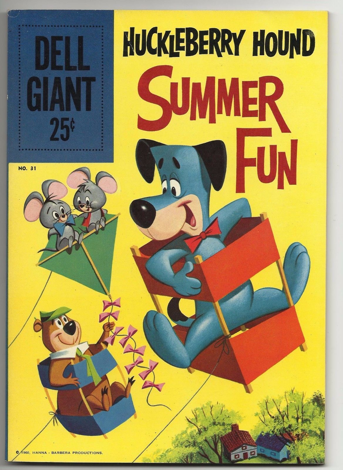 Dell Giant #31 Huckleberry Hound Summer Fun - beautiful fine 6.0 copy Yogi Bear - £30.02 GBP