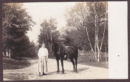 Teenage Girl and Her Horse Pre-1920 RPPC Real Photo Postcard - $12.25