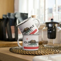 Cloverdale California Flag Enamel Mug - $36.19 CAD