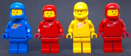 Lego Classic Space Lot of 4 Red White Blue Yellow Minifigures - £17.21 GBP