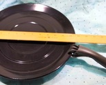 Vintage 12in Metal Pizza Serving Tray Pan Platter With 3 Feet and Plasti... - $17.95