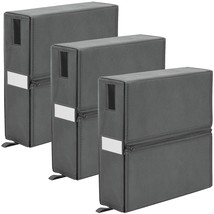 3 Pack Bedding Organizer Storage Bins Foldable Storage Containers With Sturdy Fa - £43.90 GBP