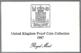 1987 Great Britain 7 Coin 2 Page C.O.A. Document Set~Free Shipping - £2.74 GBP
