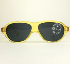 Vuarnet Kids Sunglasses B100 Clear Yellow Square Frames with Blue Lenses - $49.49
