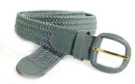 400 - Gray Nylon Braided Stretch Belt 1.25&quot; Wide On Sale &amp; Sizes To Fit Most - £10.82 GBP+