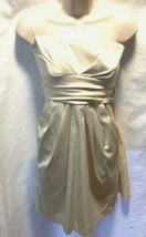 Mystic Womens Sz XS Beige Tan Halter Dress Prom Dressy Homecoming Empire Waist - £12.44 GBP