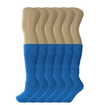 Cotton Slouch Knee Socks for Women Shoe Size 5-10 (6 Pairs) - £25.81 GBP
