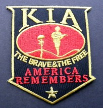Kia America Remembers The Brave &amp; Free Embroidered Patch 3.5 X 3 Inches - £4.35 GBP