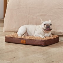 Plush Brown Medium Orthopedic Cooling Foam Dog Pet Bed Waterproof Washable Cover - £26.10 GBP