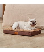 Plush Brown Medium Orthopedic Cooling Foam Dog Pet Bed Waterproof Washab... - £25.70 GBP