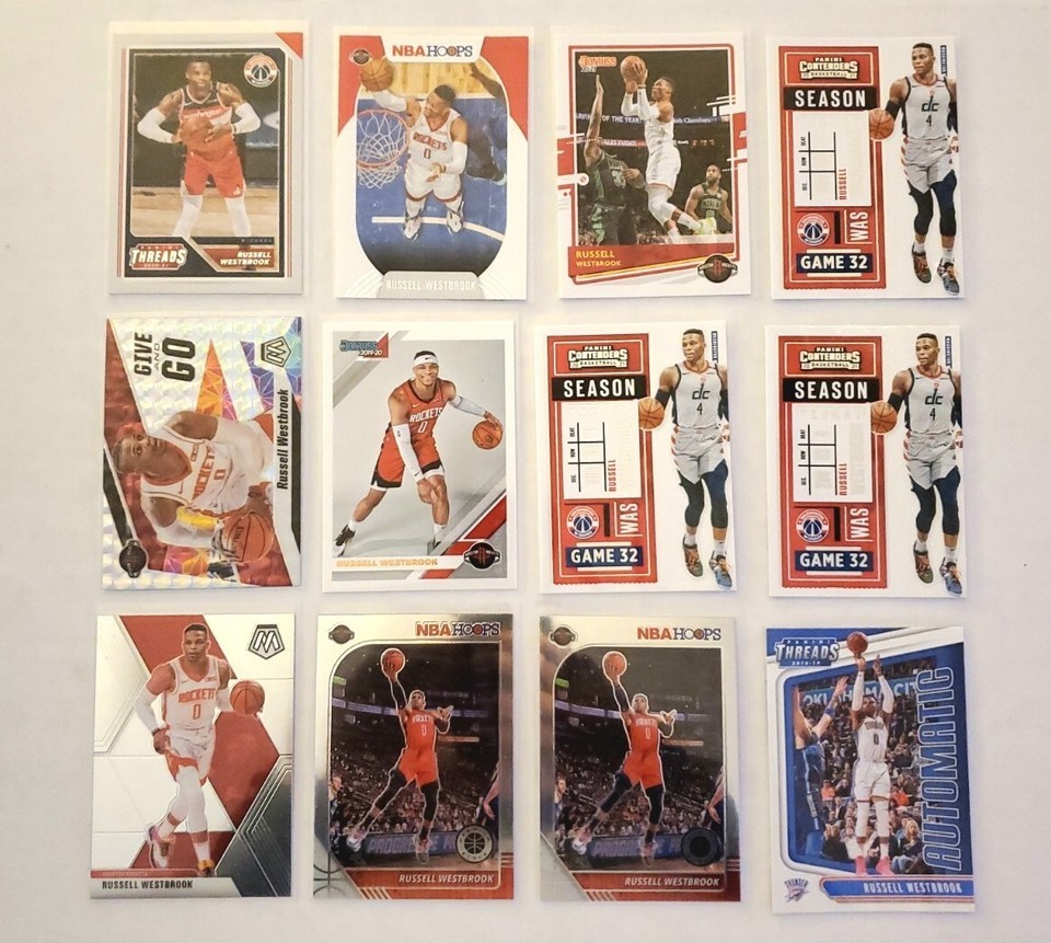 (20) RUSSELL WESTBROOK Panini Basketball Card LOT - $9.00