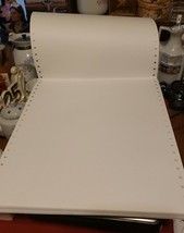 100 Sheets White Tractor Feed Continuous Printer Paper Dot Matrix - $9.56