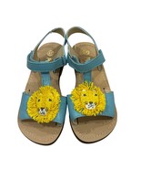 Mini Boden Kids Blue Sandals With Raffia Lion Motif Size 27 (10 US) - $708.24 MXN