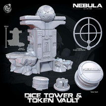 3D Printed Cast n Play Nebula Dice Tower and Token Vault Nebula All Out ... - $183.95 MXN+