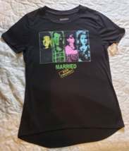 Married With Children 90&#39;s TV Show Short Sleeve Black Stretch T-Shirt sz... - $11.87