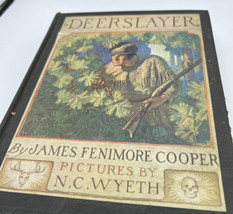 Book Vintage Antique The Deerslayer James Fenimore Cooper Illus. N.C. Wyeth 1925 - £70.71 GBP