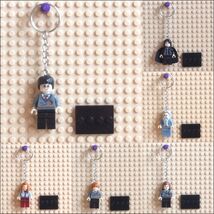 MINIFIGURE KEYCHAIN-Harry Potter Wonder Woman Sesame Street with Charms New - $5.51+