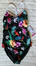 Women&#39;s ZX Sport Multicolor Floral One Piece Swimsuit ~L~ RN 117732 NWT - $23.36