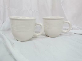 Lot of 2 Vintage Over-sized Pier 1 Mug Made in Italy- Ivory in Color - £4.44 GBP